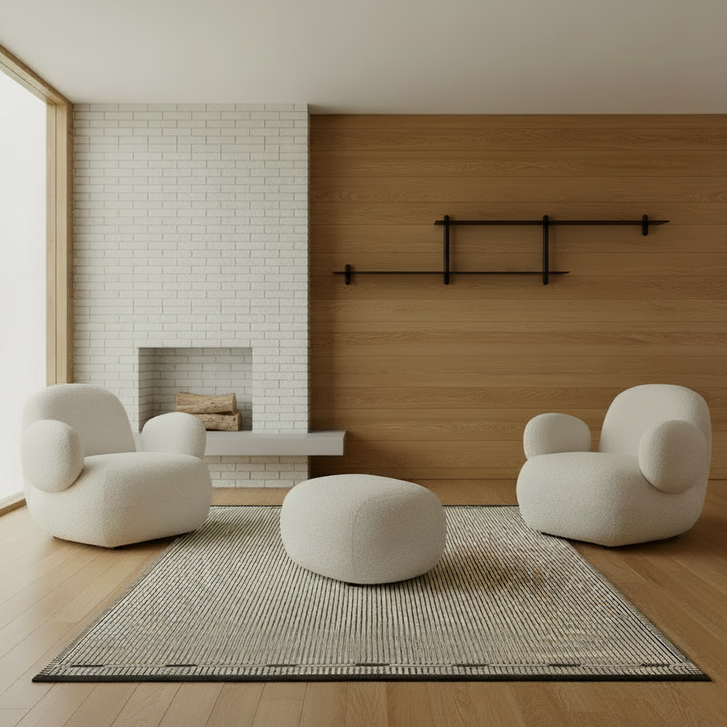 Vibeke Klint Rug VK-3, Off-White-Black