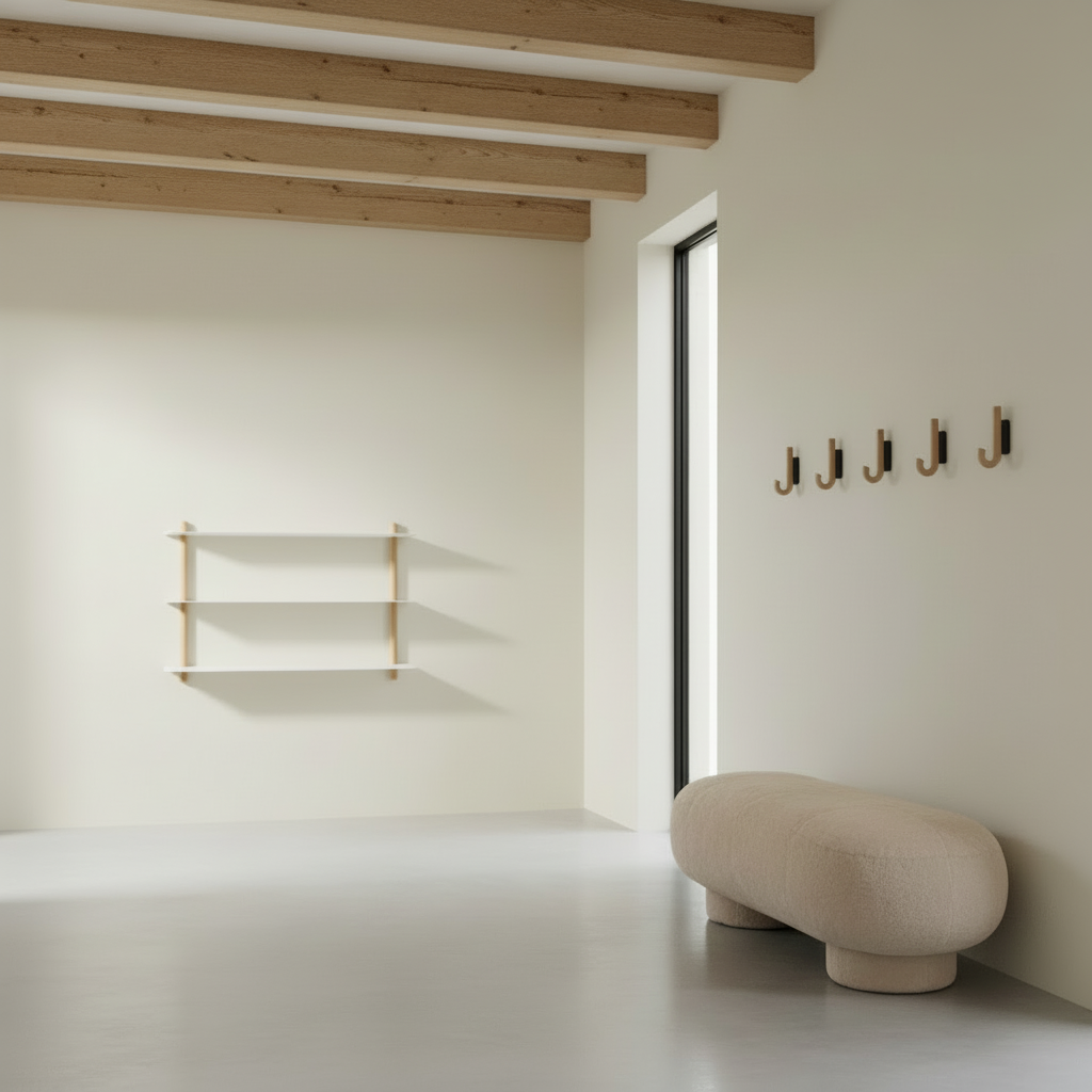 Gejst Nivo Shelf Small A - light oak/white