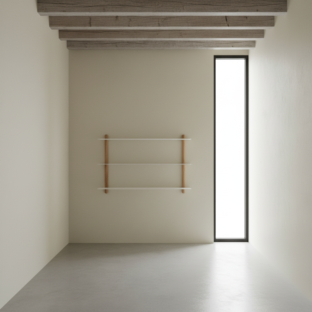 Gejst Nivo Shelf Small A - light oak/white