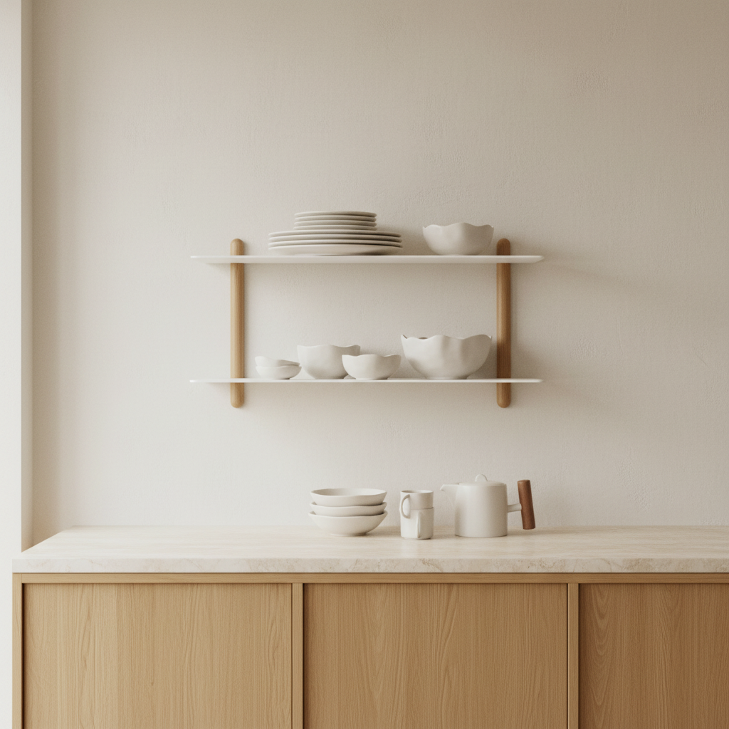 Gejst Nivo Shelf Large F - light oak / white