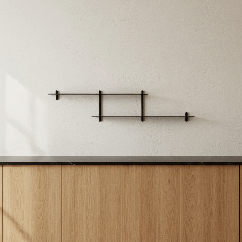 Gejst Nivo Shelf Large H - black ash / black