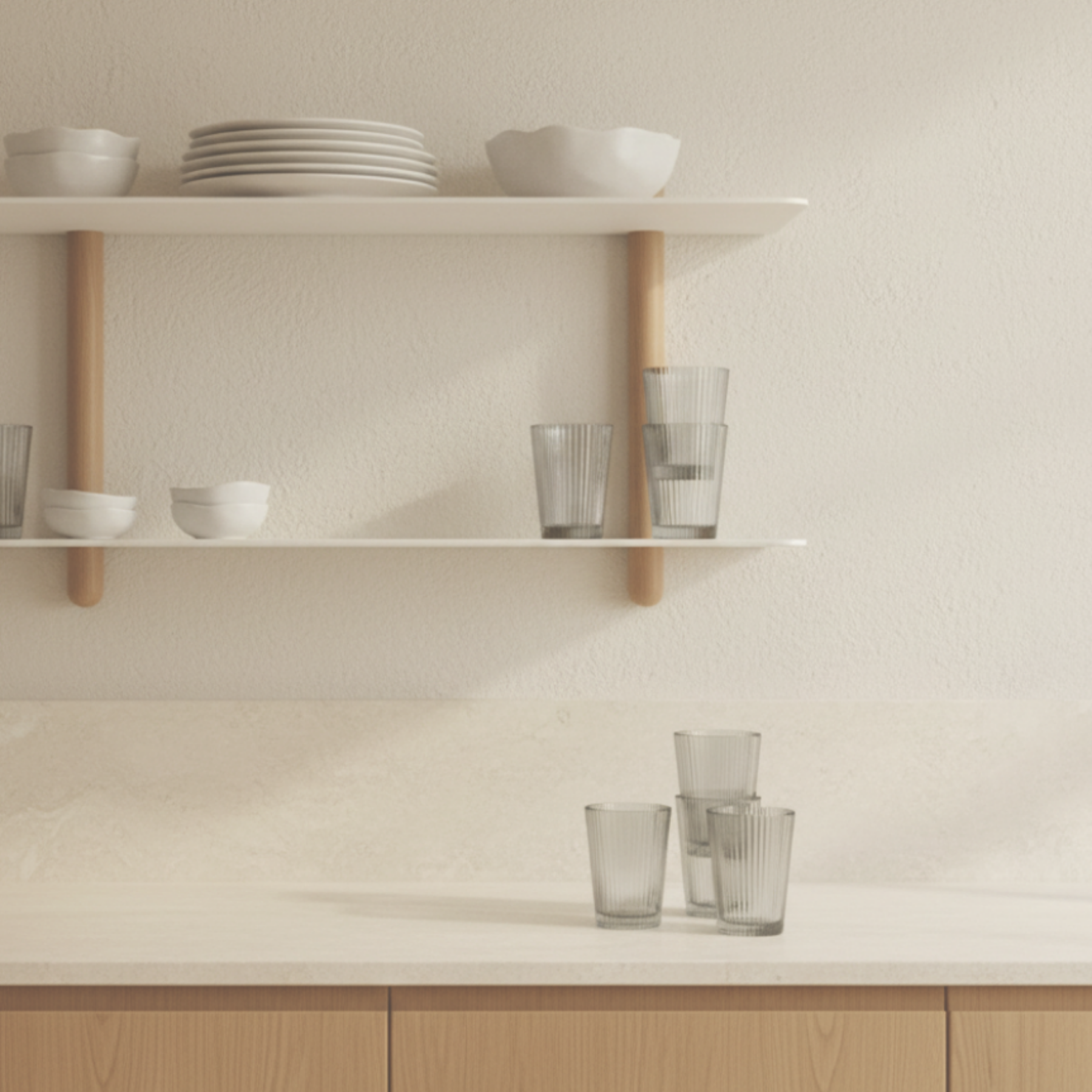 Gejst Nivo Shelf Large F - light oak / white