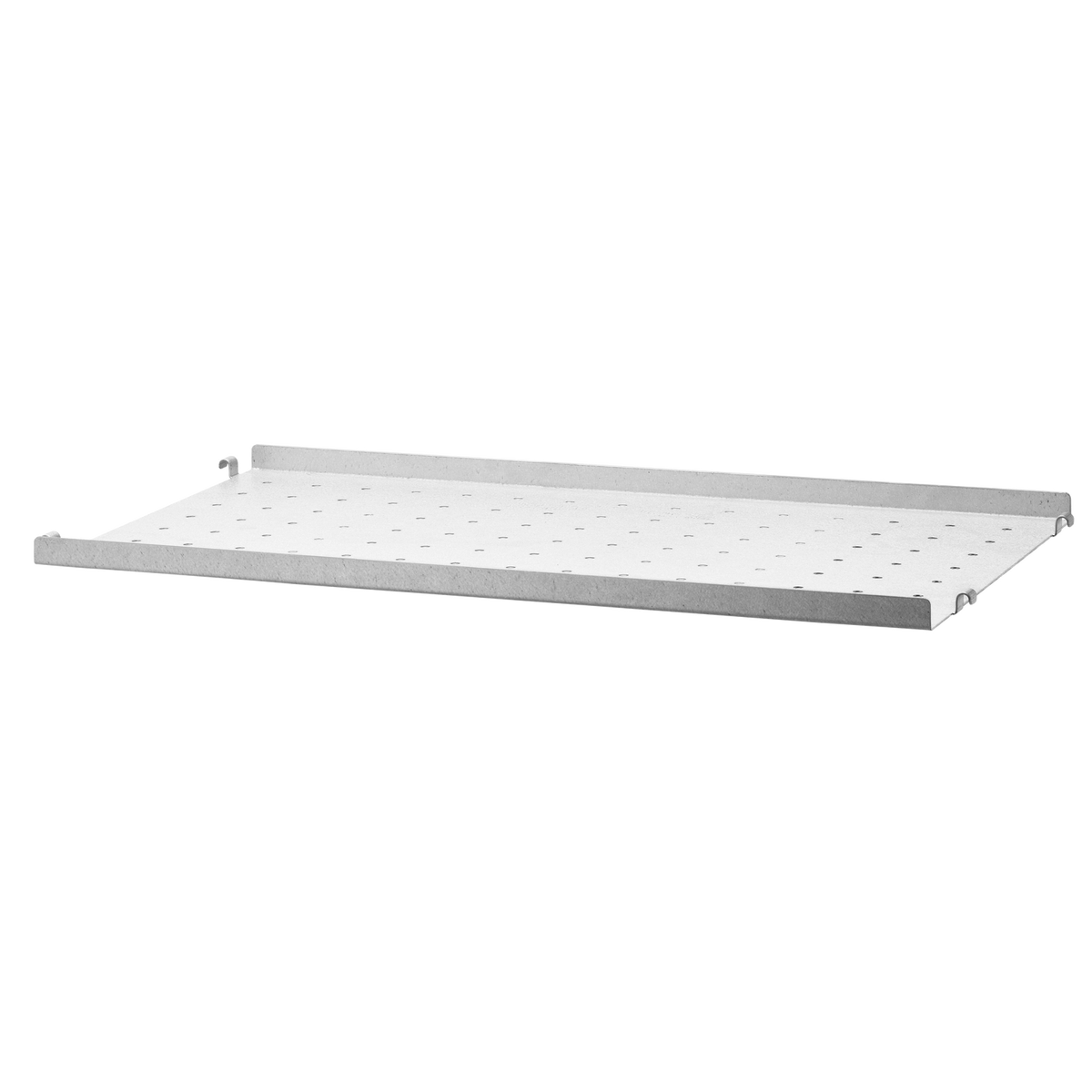 Metal Shelf Low w58 x d30 cm in Galvanized by String Furniture