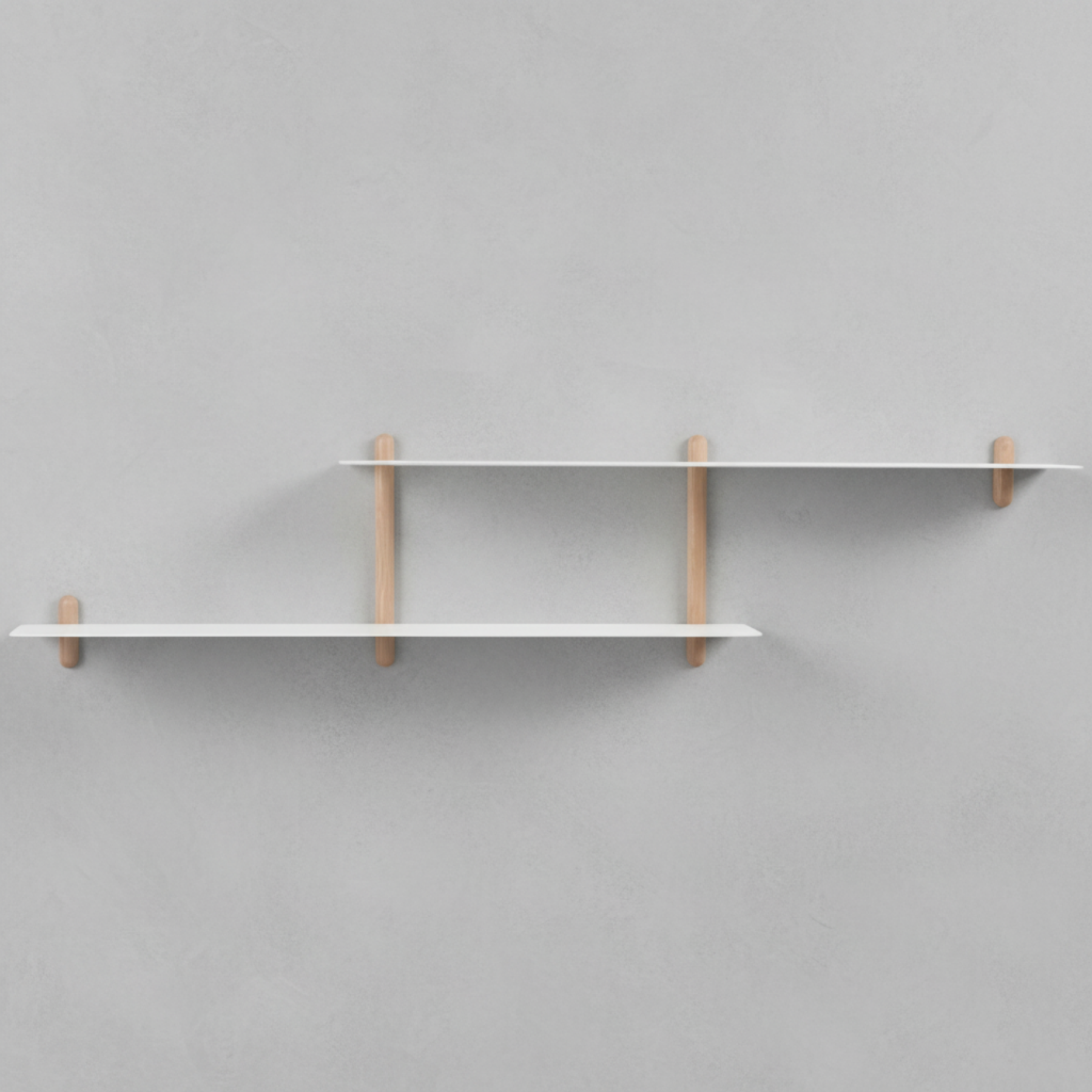 Gejst Nivo Shelf Small H - light oak/white
