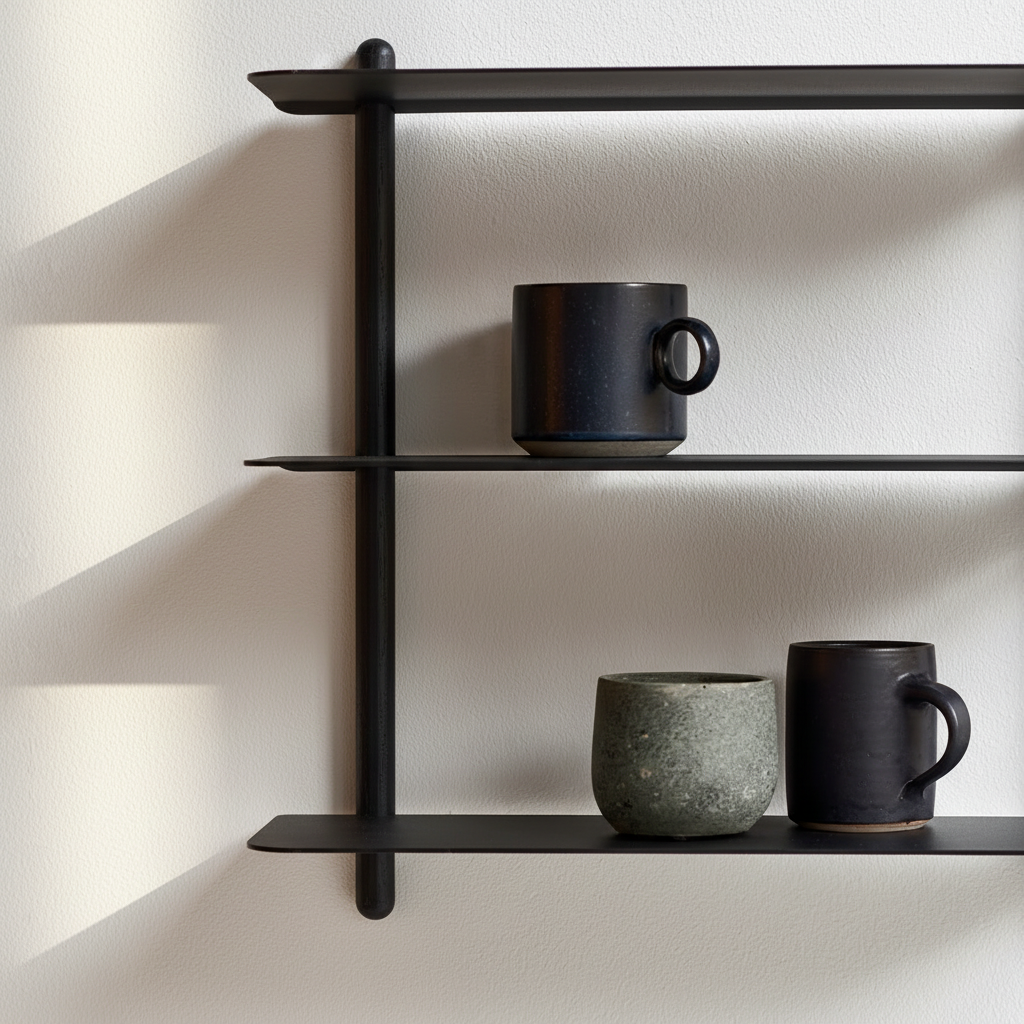 Gejst Nivo Shelf Small D - black ash/black