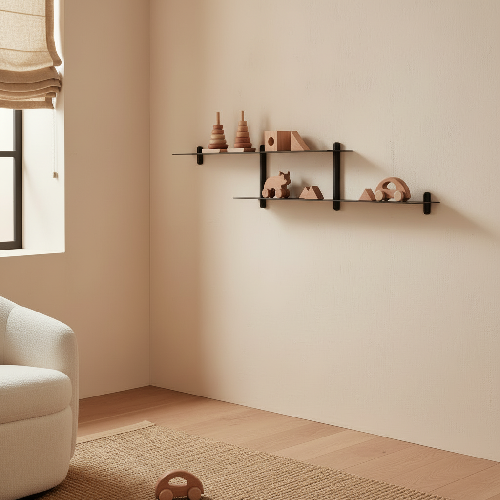 Gejst Nivo Shelf Small H - black ash/black