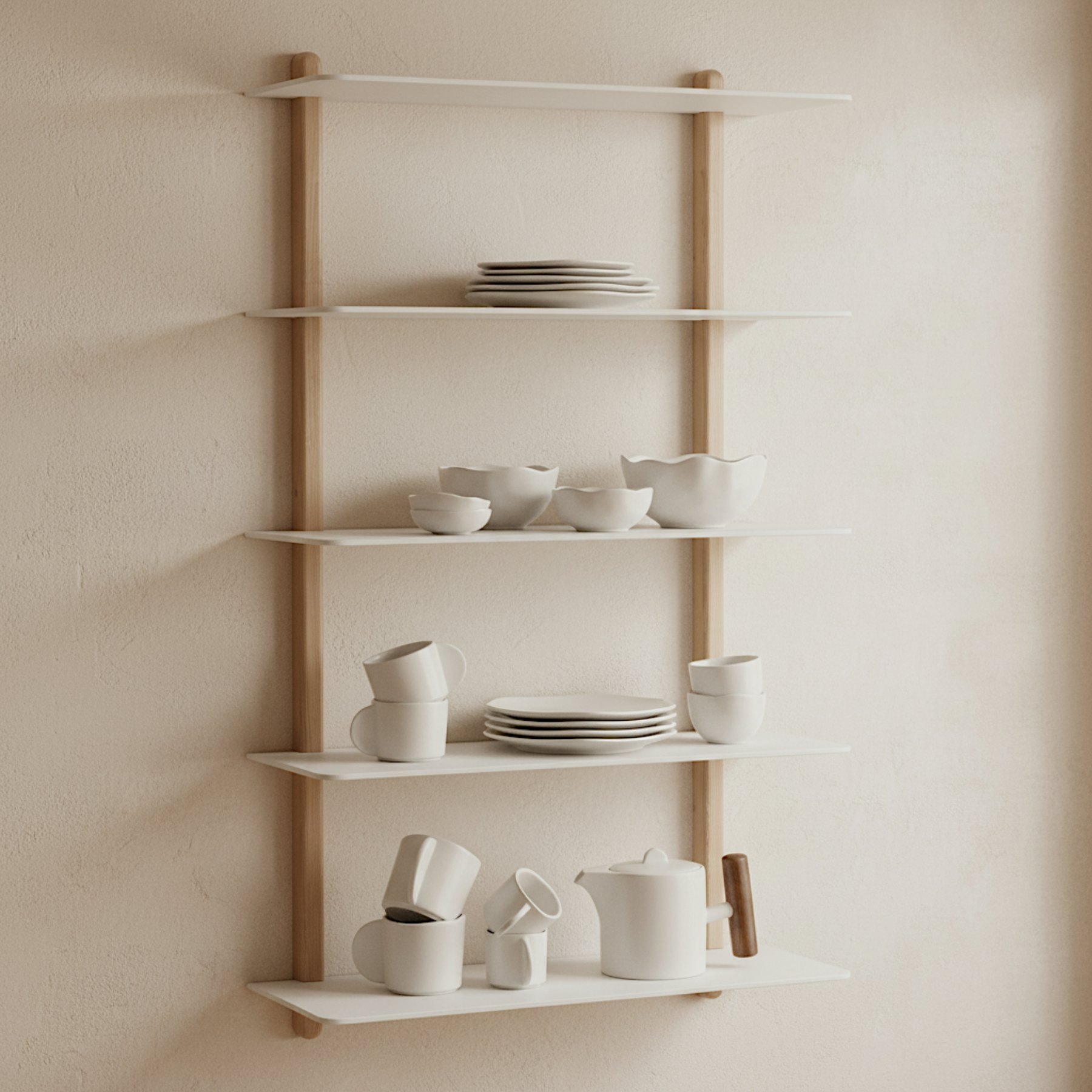 Gejst Nivo Shelf Large E - light oak/white