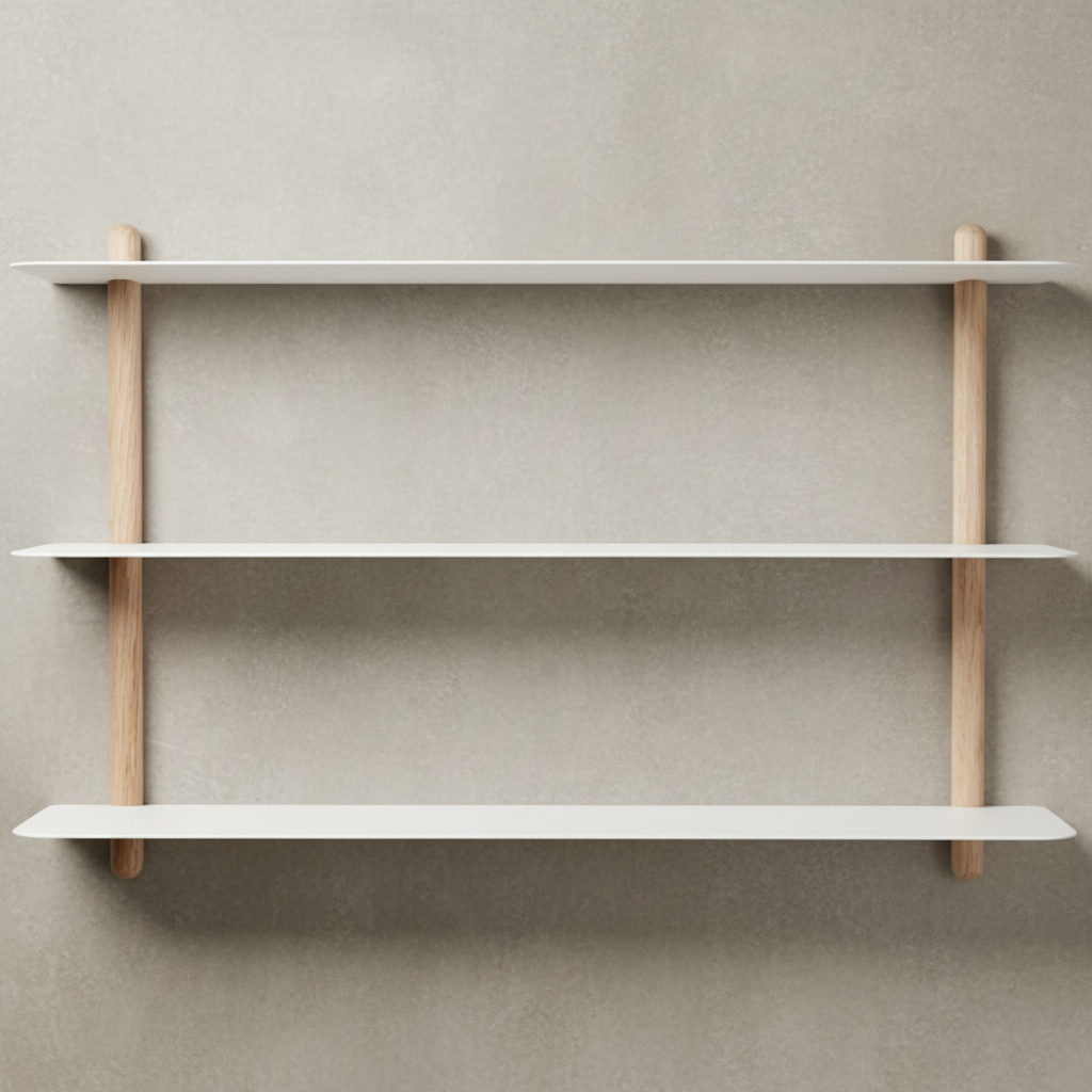 Gejst Nivo Shelf Small A - light oak/white