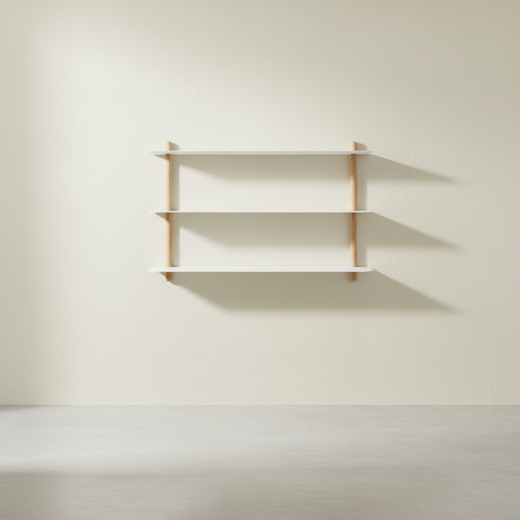 Gejst Nivo Shelf Small A - light oak/white