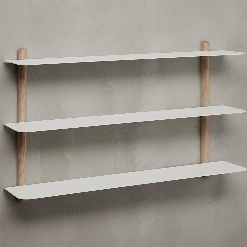 Gejst Nivo Shelf Small A - light oak/white