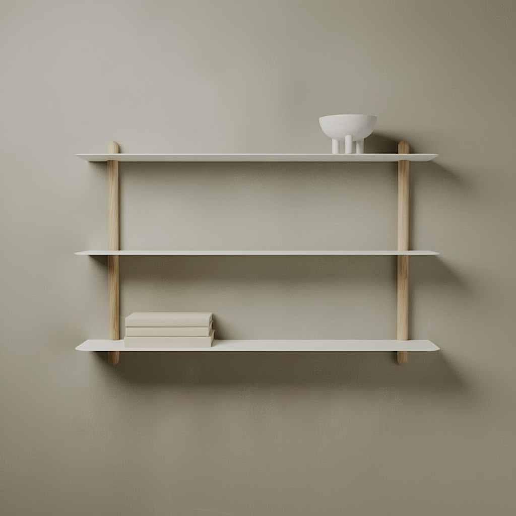 Gejst Nivo Shelf Small A - light oak/white