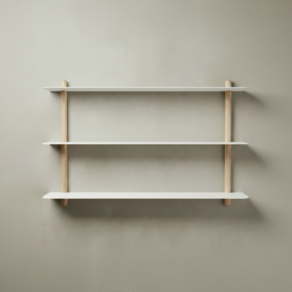 Gejst Nivo Shelf Small A - light oak/white