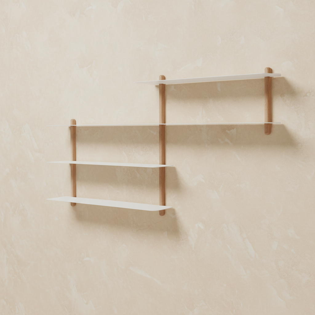 Gejst Nivo Shelf Small B - light oak/white