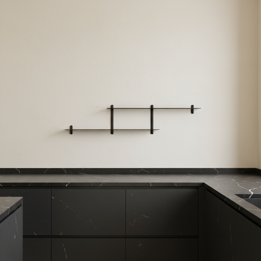Gejst Nivo Shelf Small H - black ash/black