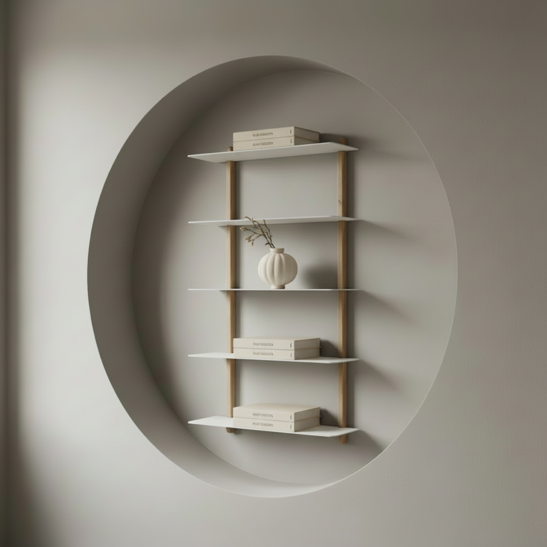 Gejst Nivo Shelf Large E - light oak/white