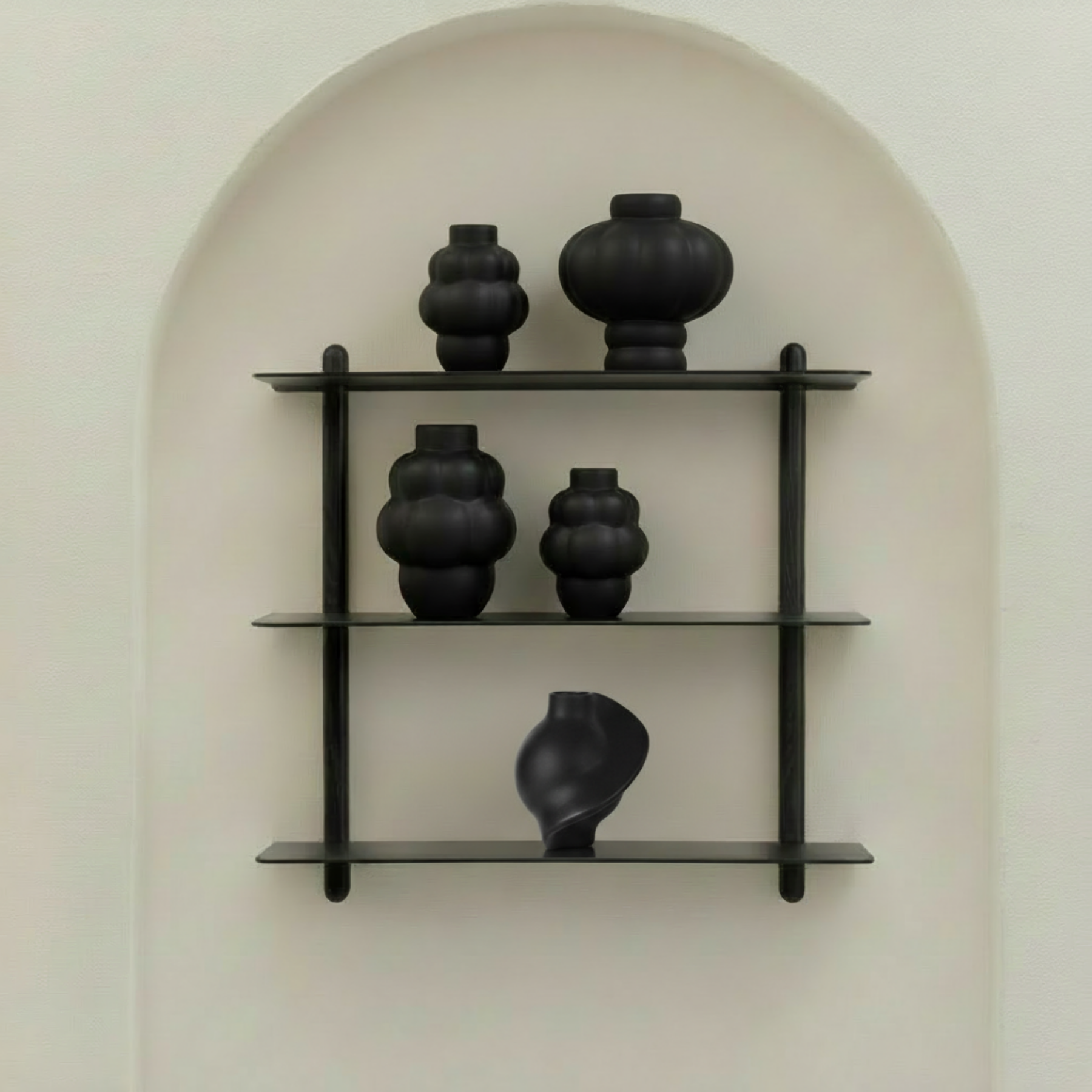 Gejst Nivo Shelf Large A - black ash/ black