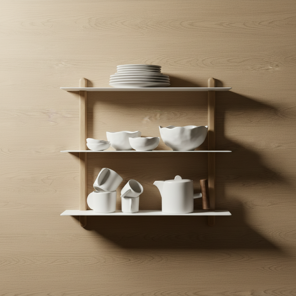 Gejst Nivo Shelf Large A - light oak/white