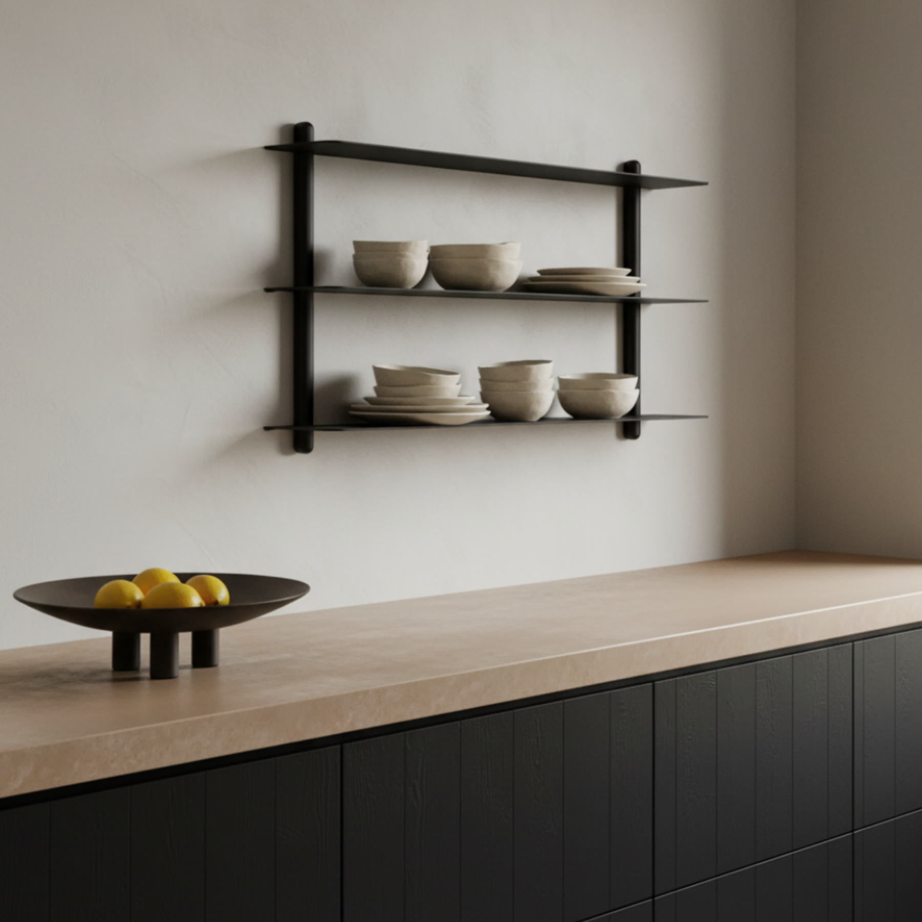 Gejst Nivo Shelf Small A - black ash/black