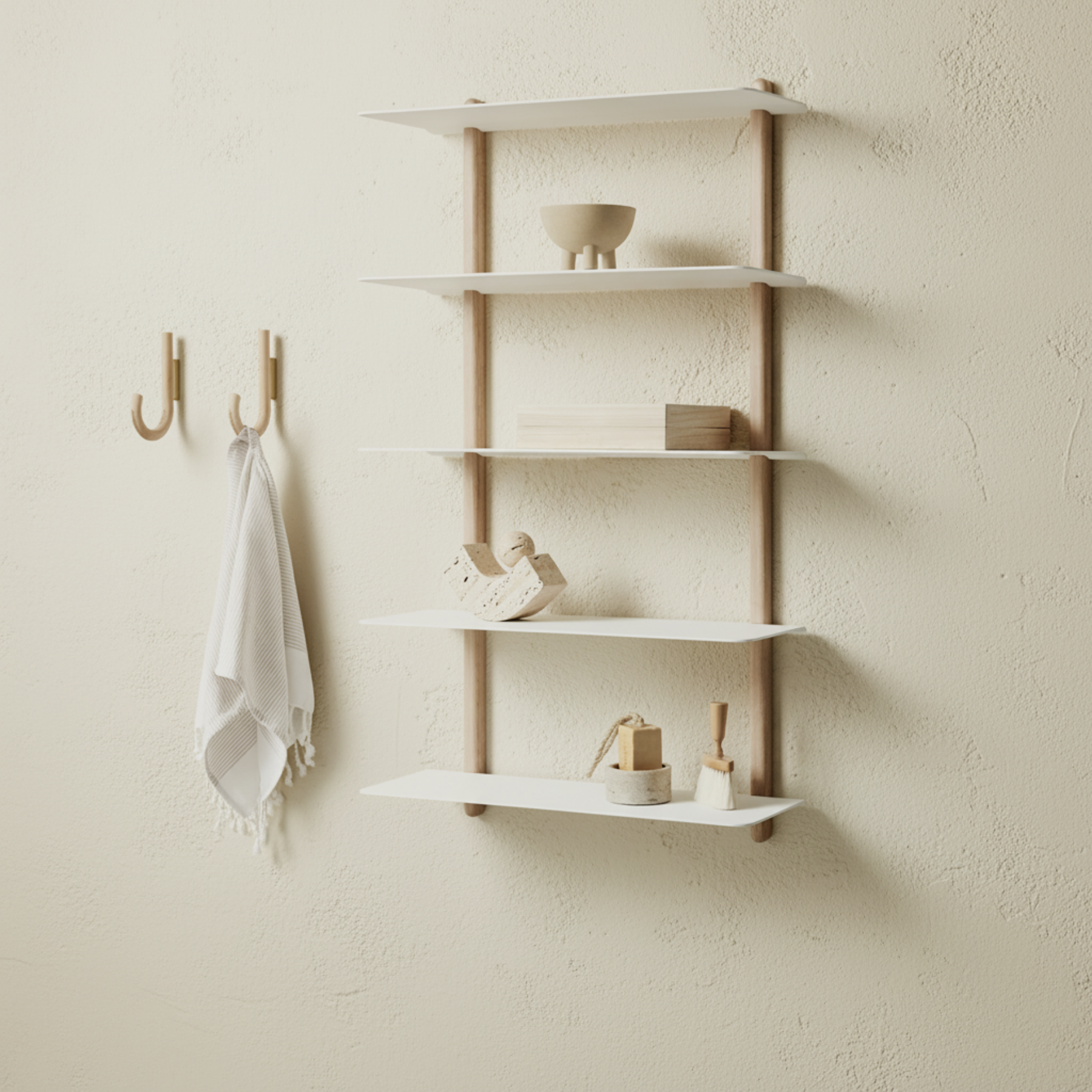 Gejst Nivo Shelf Small E - light oak/white
