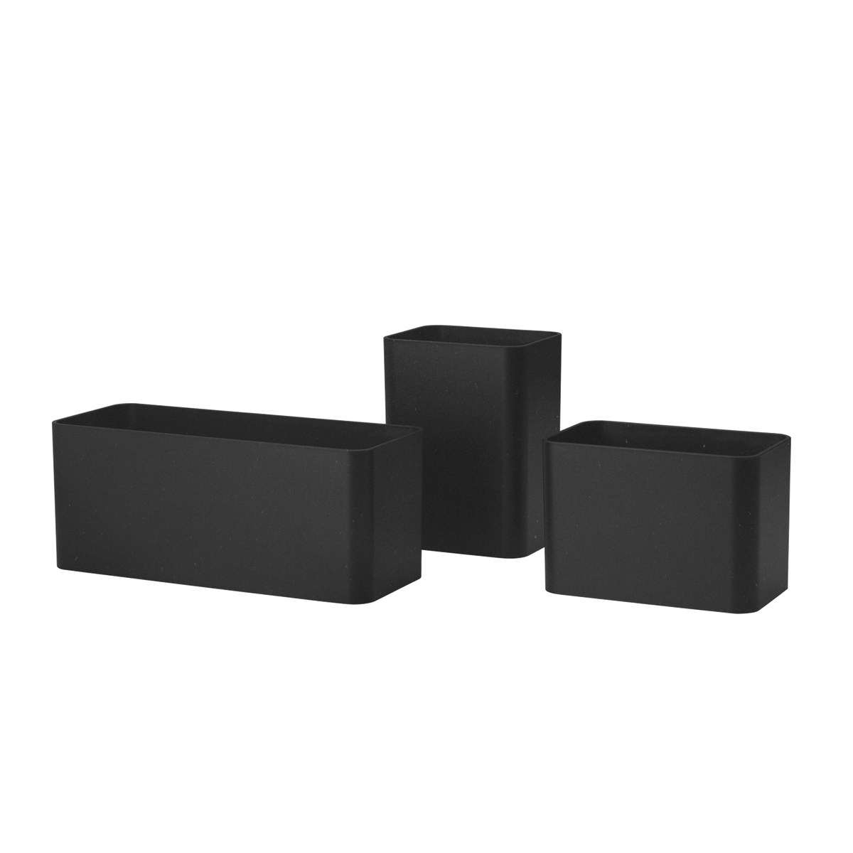 Organizers one set of three in Black by String Furniture
