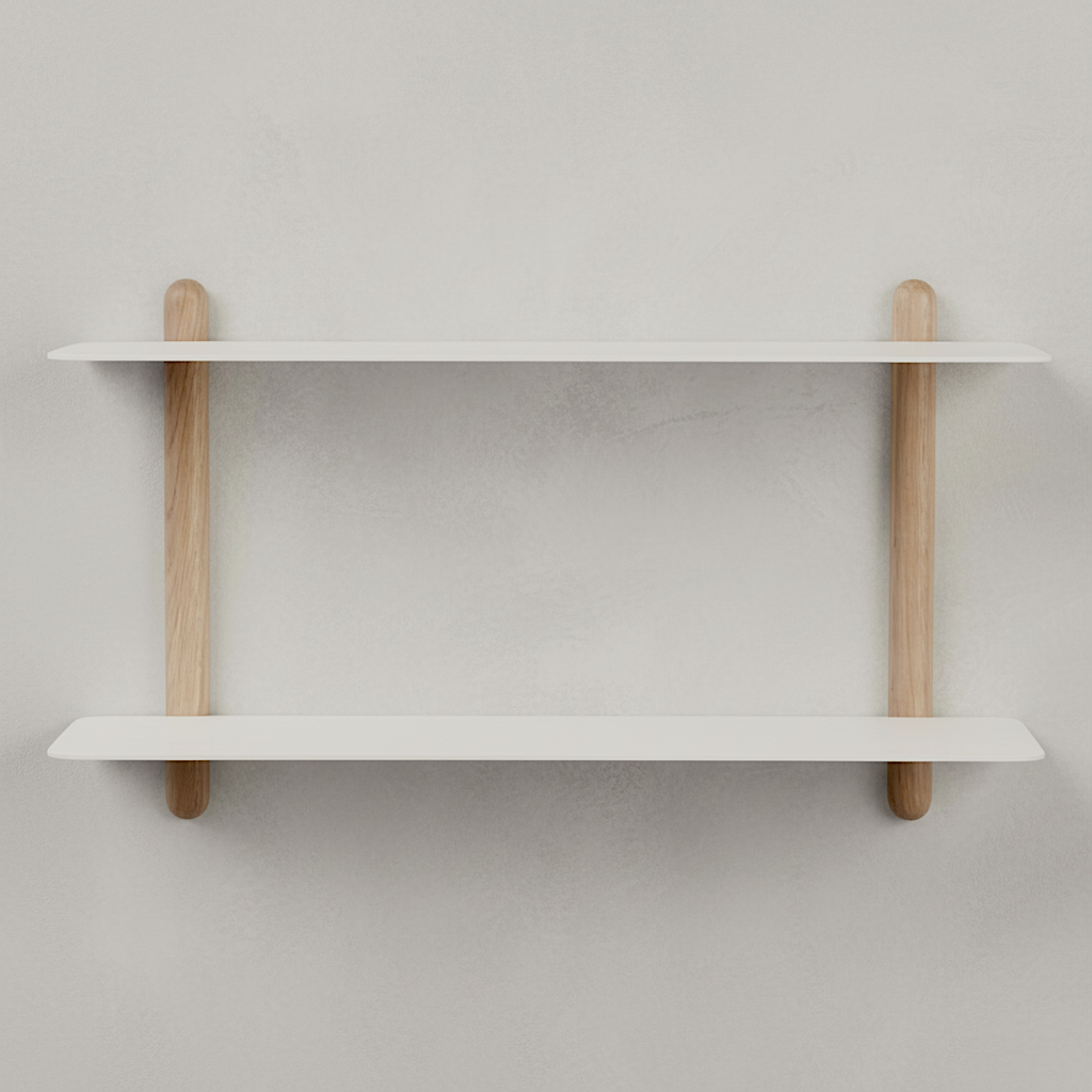 Gejst Nivo Shelf Large F - light oak / white