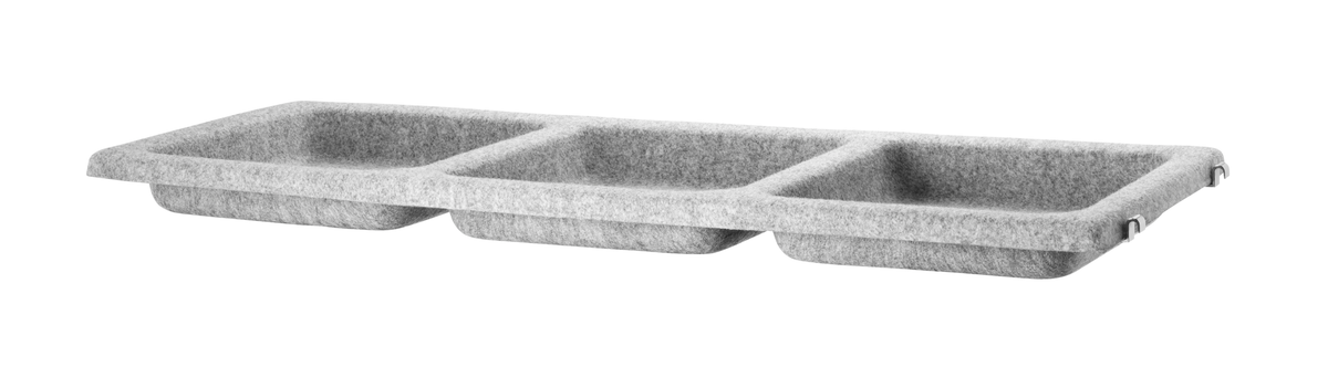 Bowl shelf felt w78 x d30 cm in Light grey, room setting