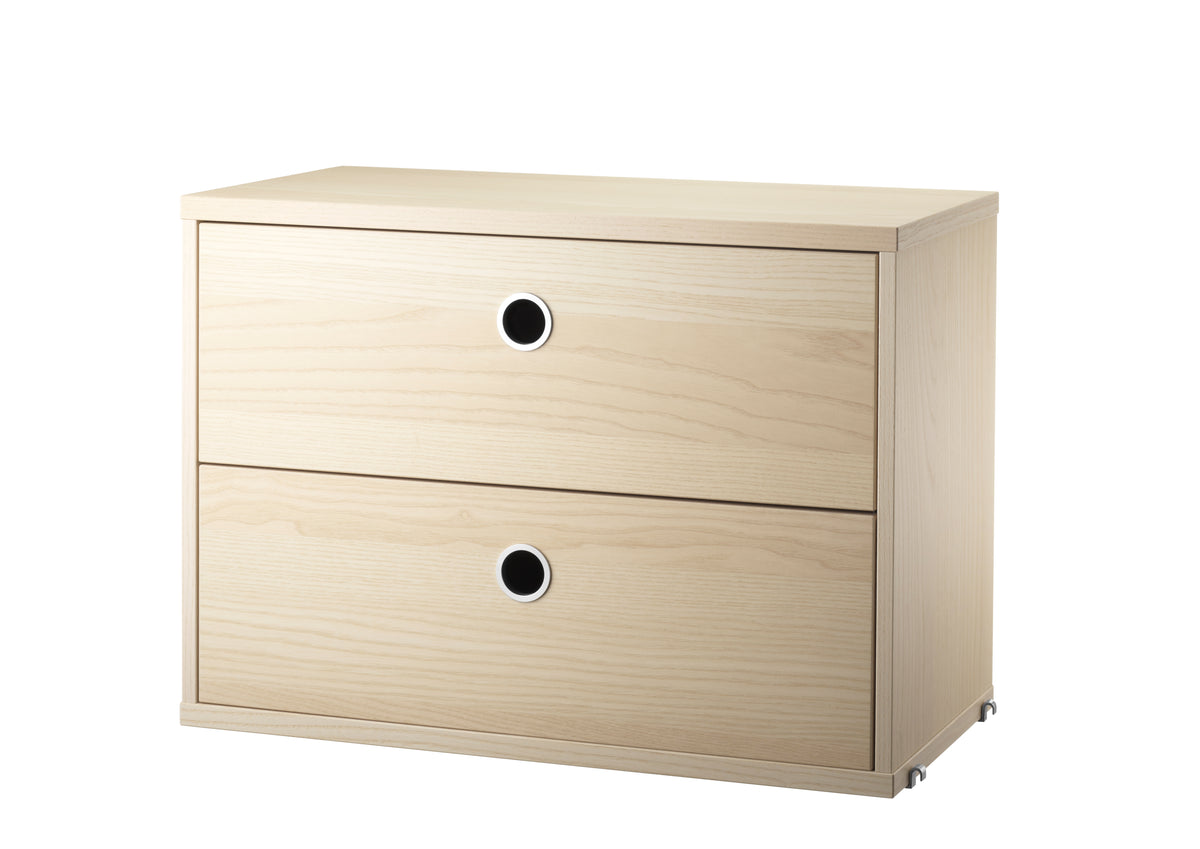 Chest of Drawers w58 x d30 x h42 cm in Ash, room setting