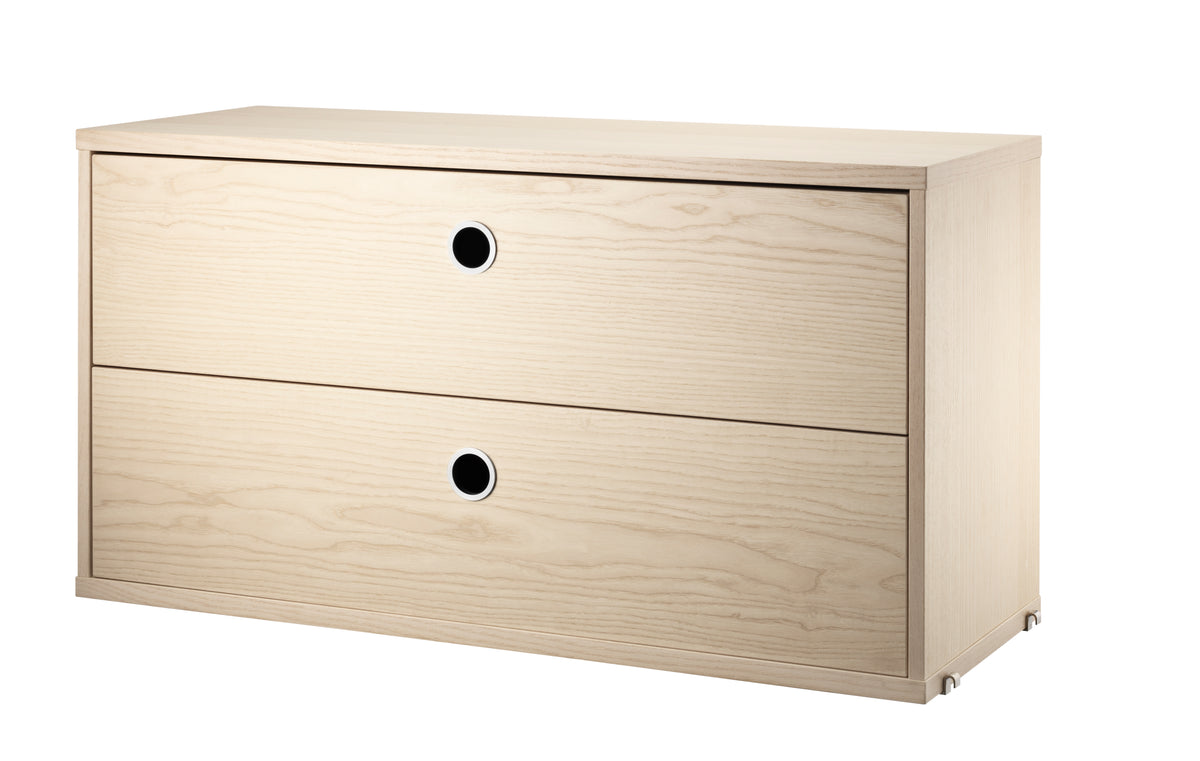 Chest of Drawers w78 x d30 x h42 cm in Ash, room setting