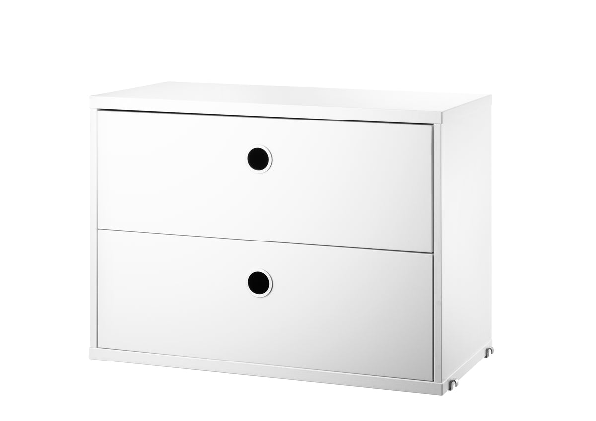 Chest of Drawers w58 x d30 x h42 cm in White, room setting