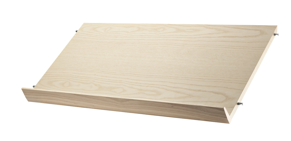 Magazine shelf solid w78 x d30 cm in Ash, room setting