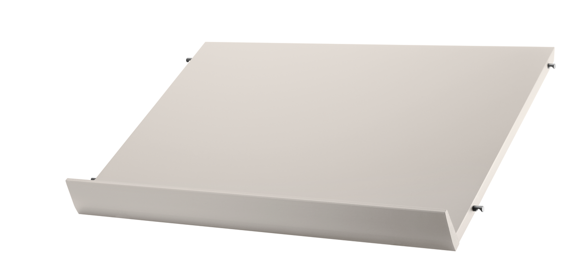 Magazine shelf solid w58 x d30 cm in Beige, room setting