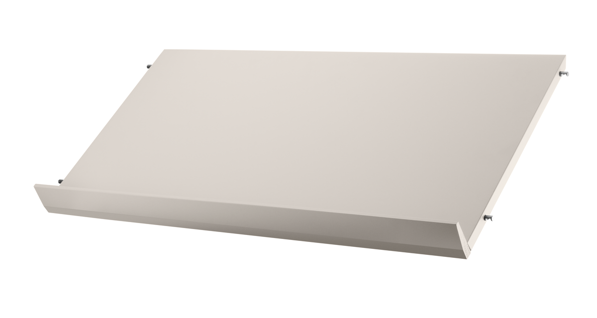Magazine shelf solid w78 x d30 cm in Beige, room setting