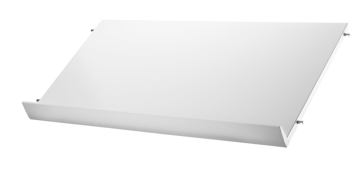 Magazine shelf solid w78 x d30 cm in White, room setting