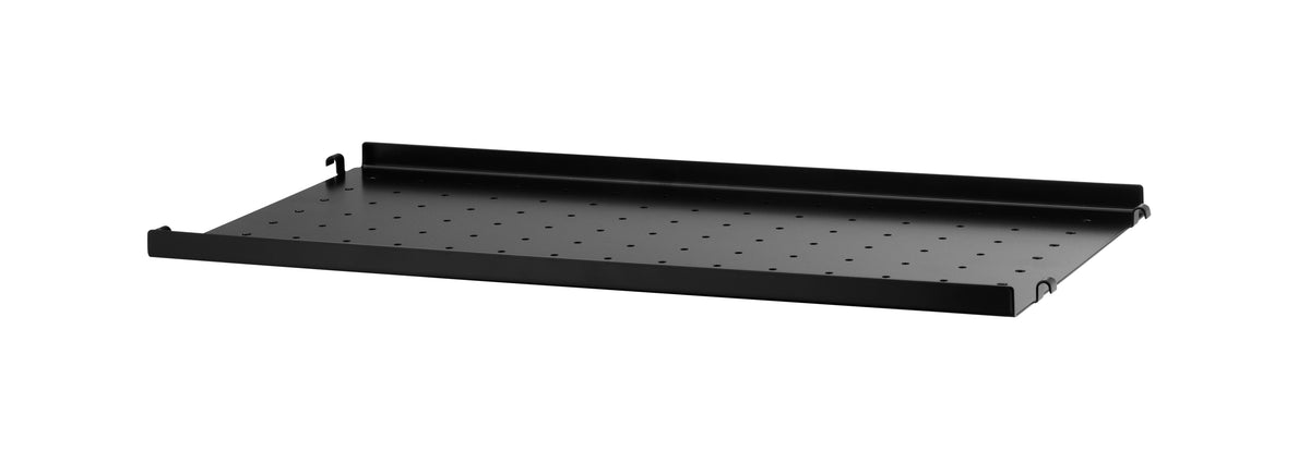 Metal Shelf Low w58 x d30 cm in Black, room setting