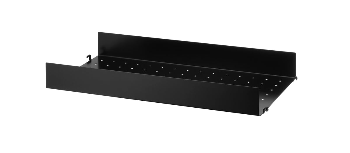 Metal Shelf High w58 x d30 cm in Black, room setting