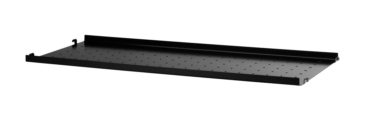 Metal Shelf Low w78 x d30 cm in Black, room setting