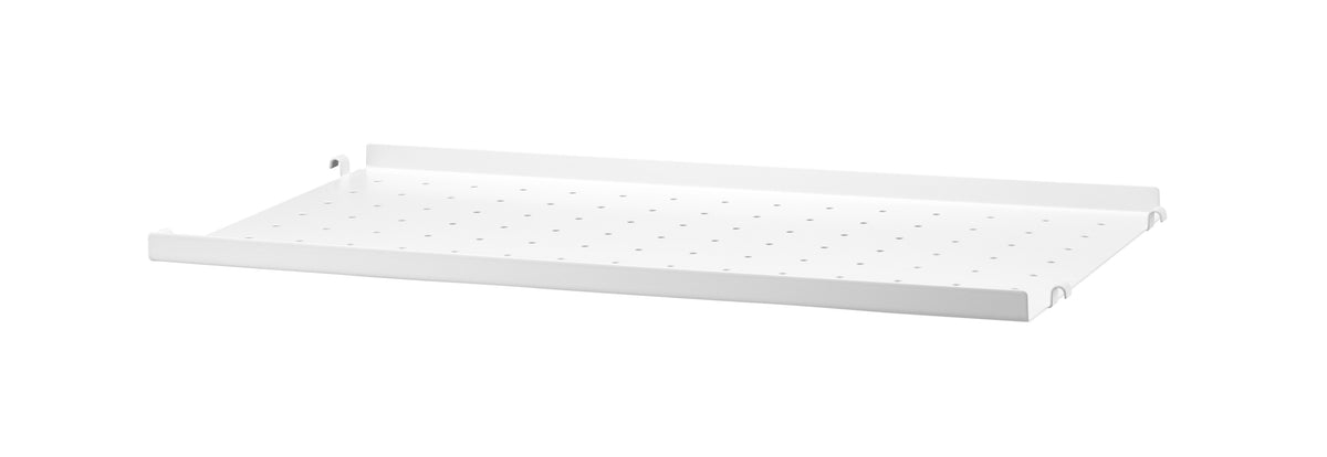 Metal Shelf Low w58 x d30 cm in White, room setting