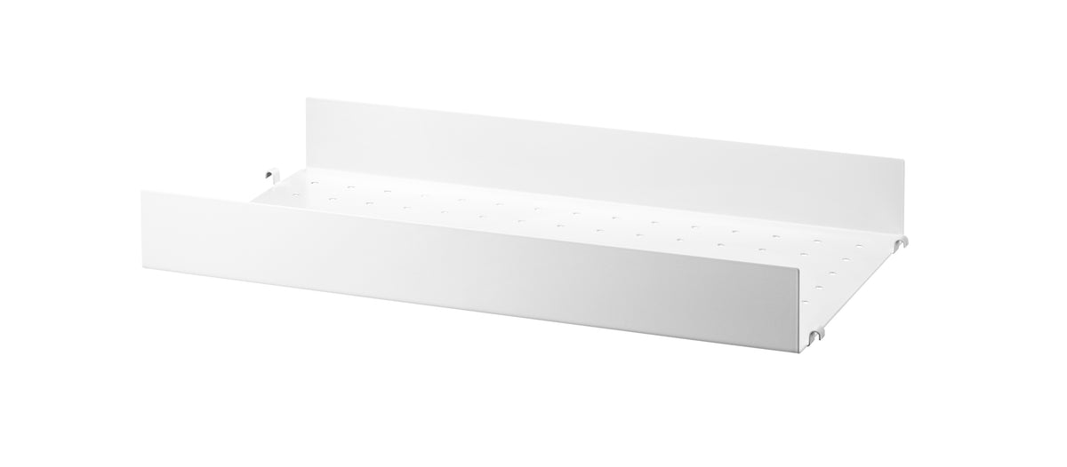 Metal Shelf High w58 x d30 cm in White, room setting