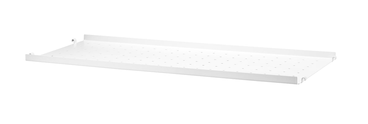 Metal Shelf Low w78 x d30 cm in White, room setting