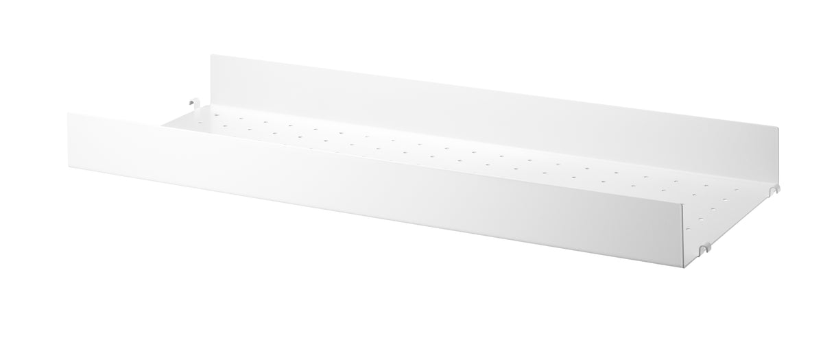 Metal Shelf High w78 x d30 cm in White, room setting