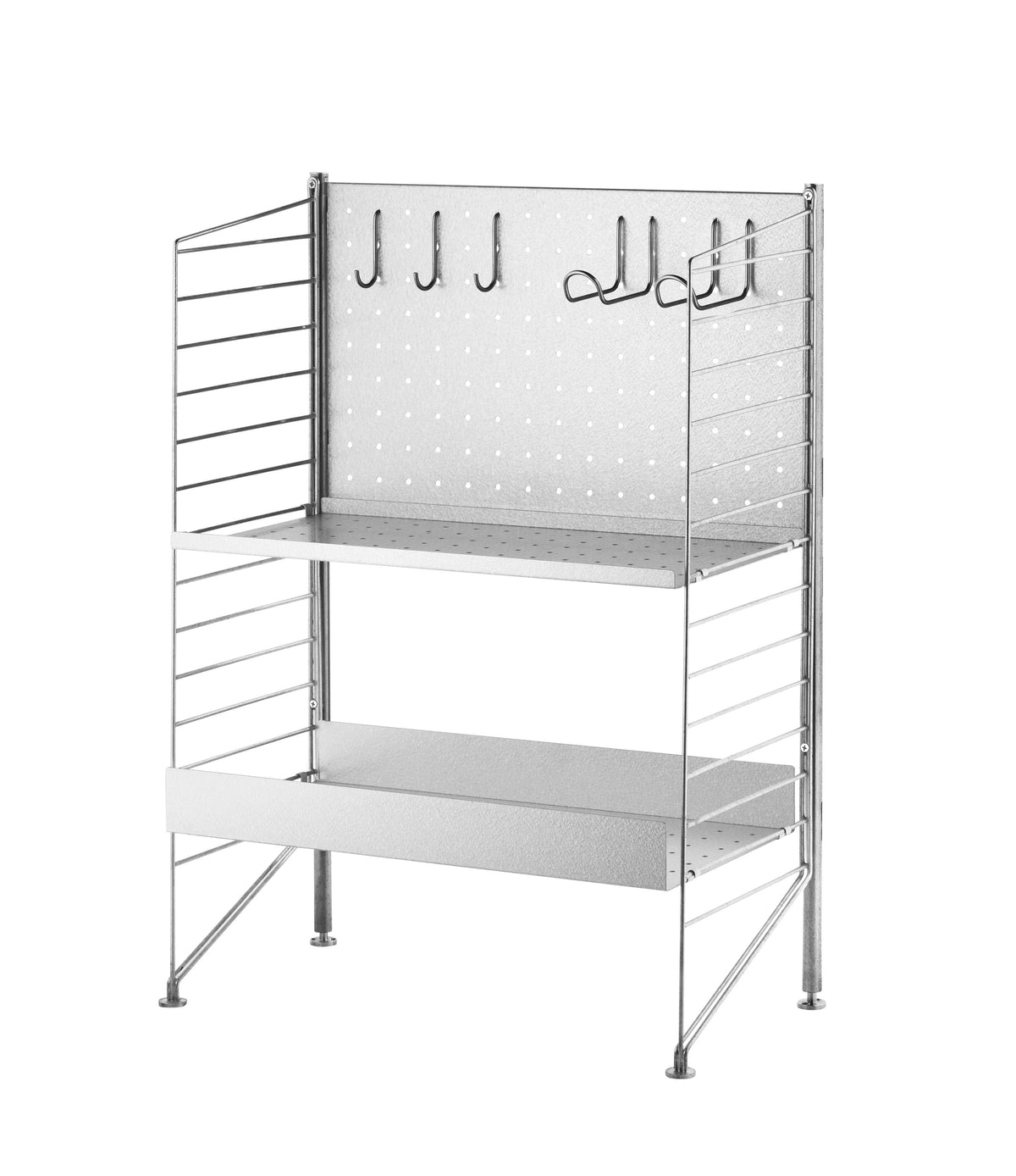 Upright h87 x Ø2 cm galvanized in Galvanized, room setting