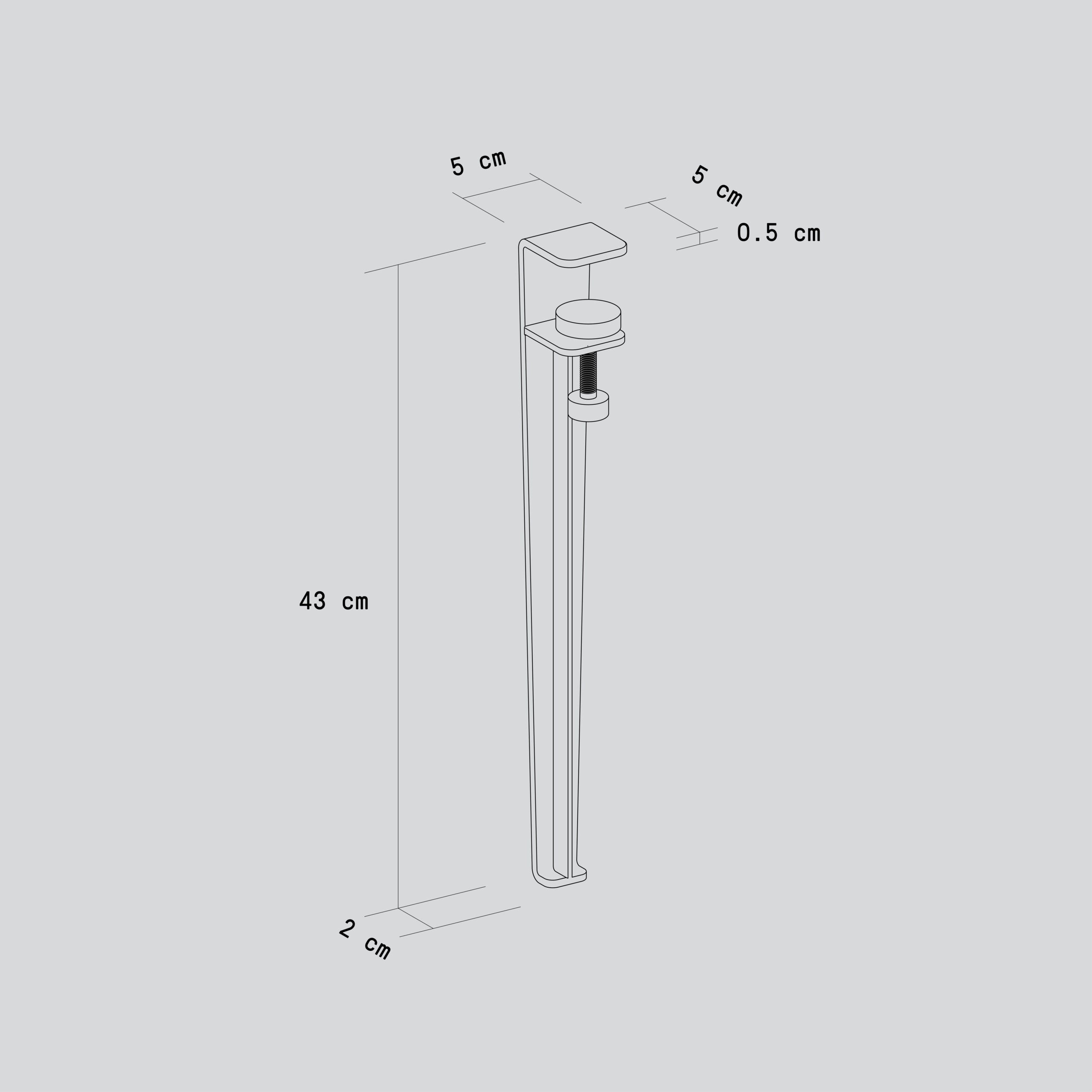 TIPTOE Coffee table leg 43cm - CORE Edition