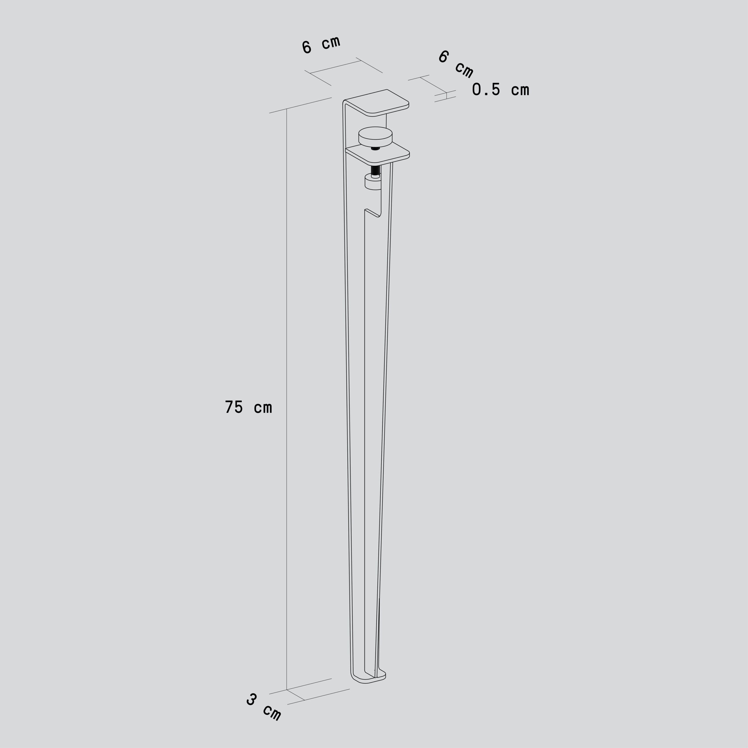 TIPTOE Outdoor table leg - 75cm