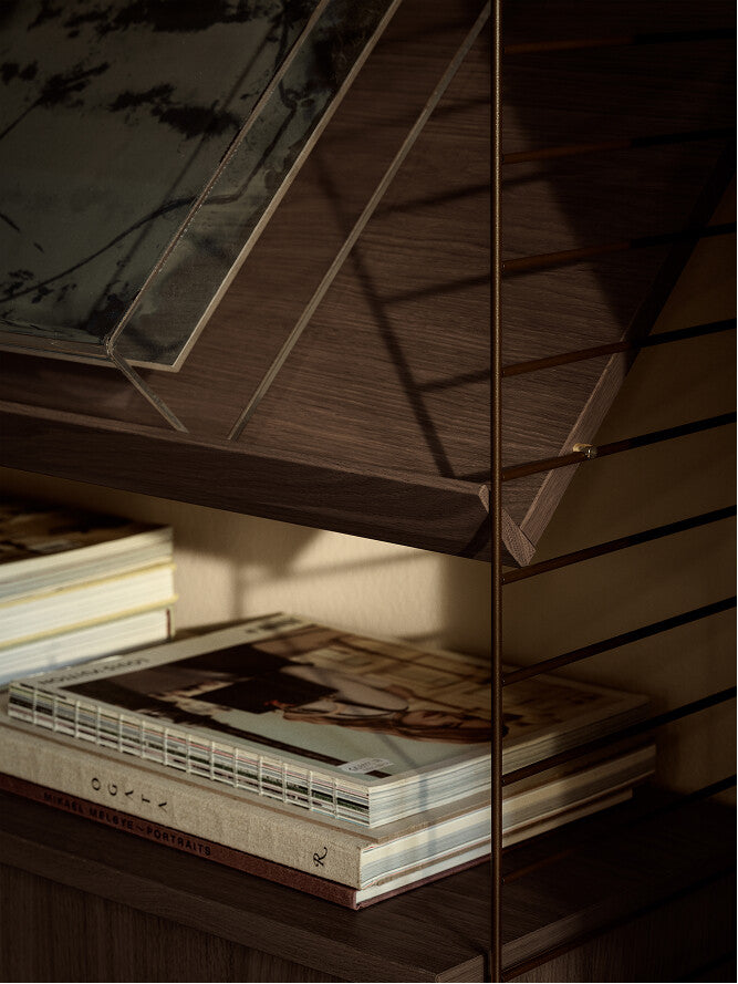 Floor Panel h115 x d30 cm in Dark Brown, room setting