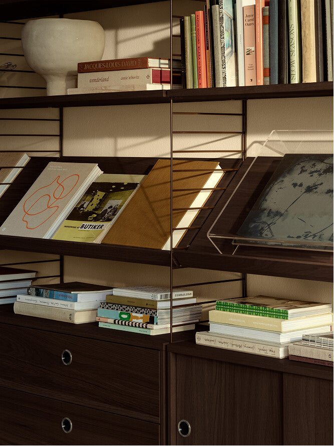 Shelf w78 x d30 cm in Dark oak, room setting