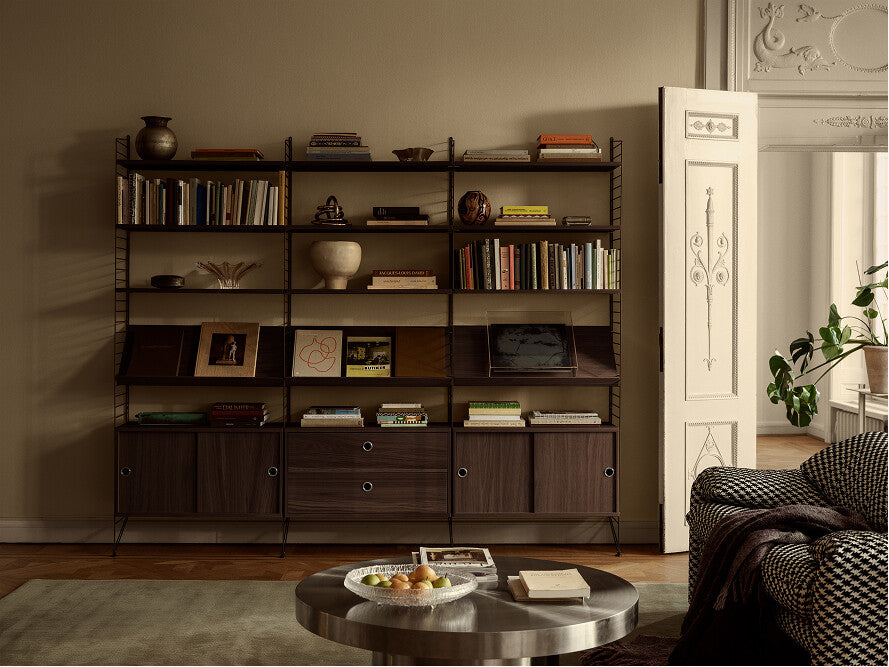 Shelf w78 x d30 cm in Dark oak, room setting
