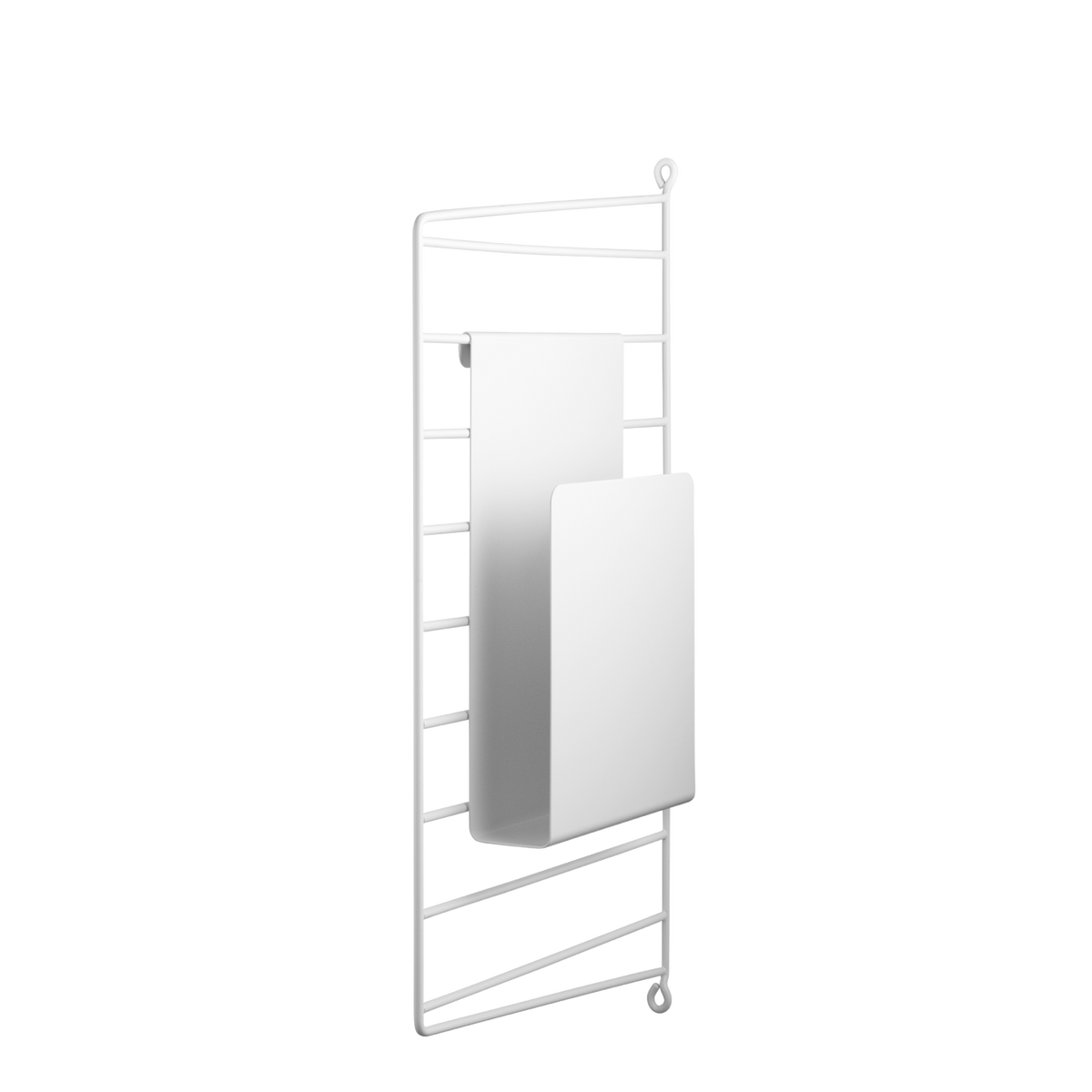 Magazine holder in White by String Furniture