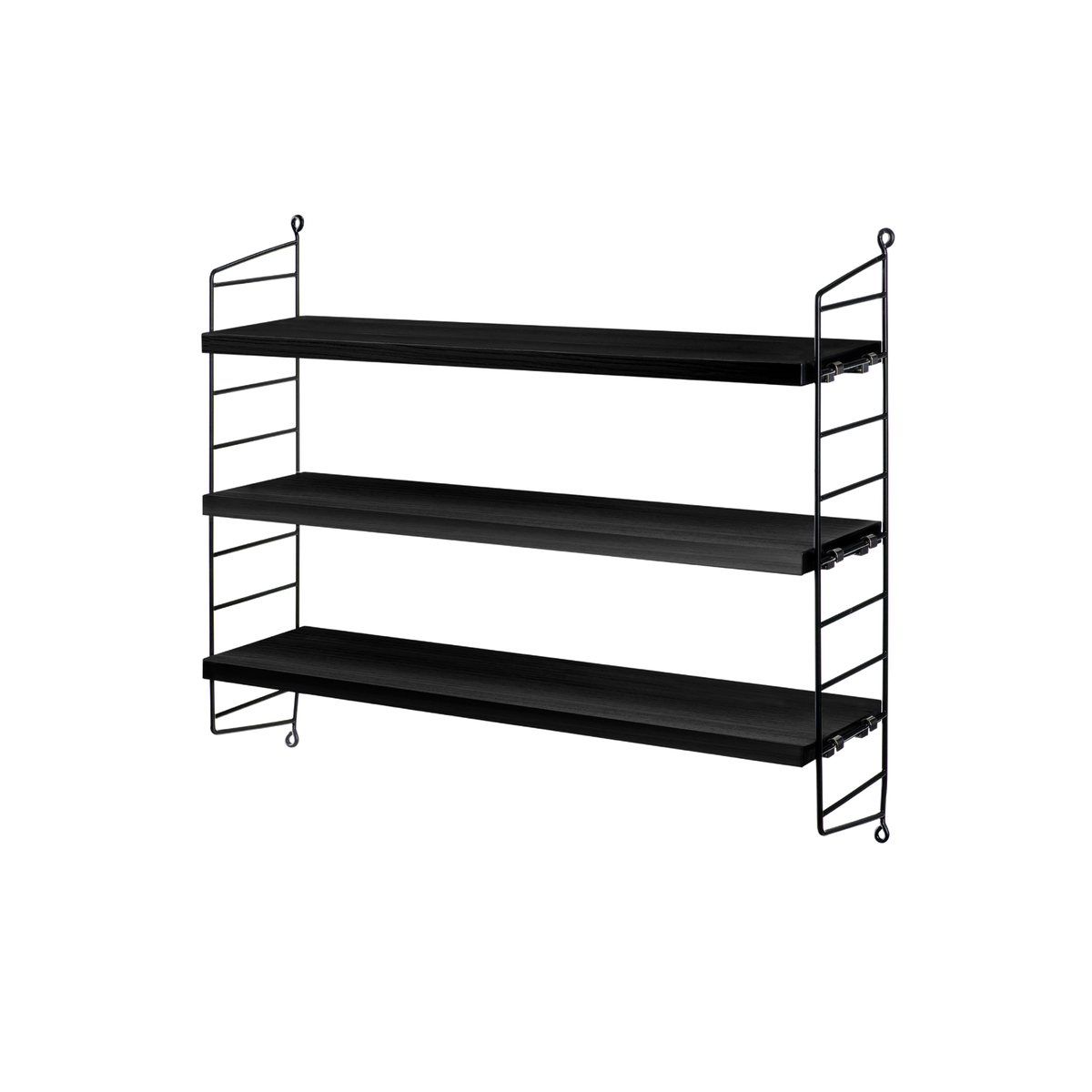 String Pocket in Black stained ash/Black by String Furniture