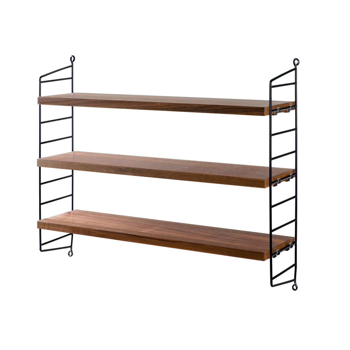 String Pocket in Walnut/Black by String Furniture