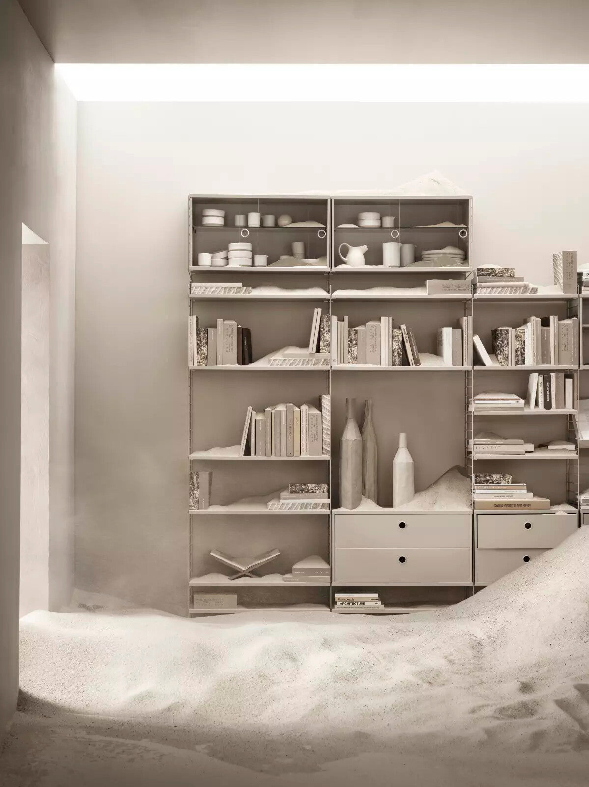 Shelf w58 x d30 cm in Beige, room setting